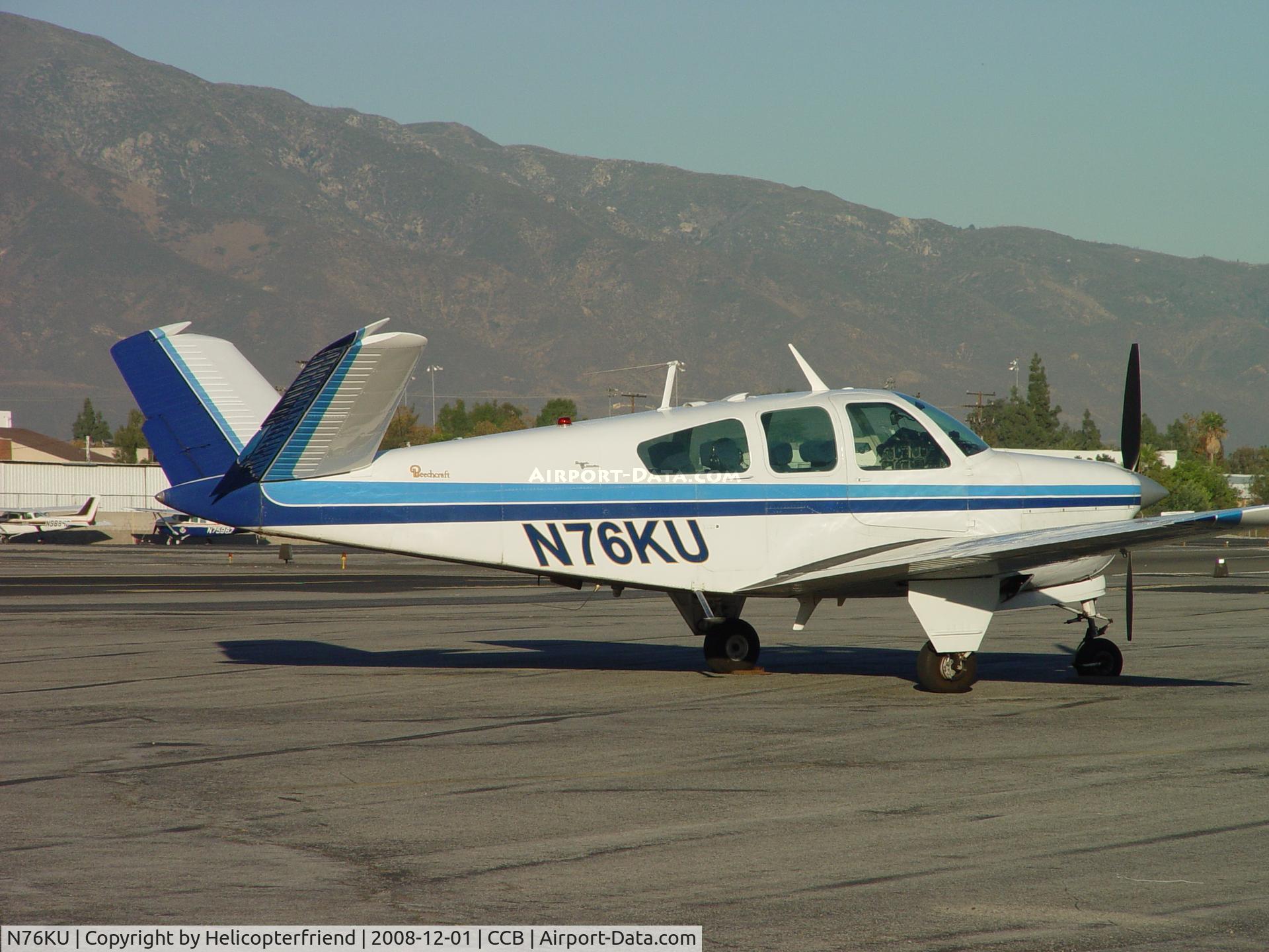 N76KU, 1964 Beech S35 Bonanza C/N D-7319, Waiting to go from Cable