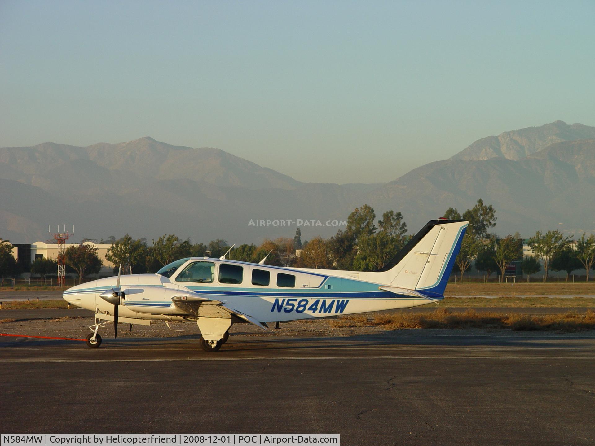 N584MW, 1991 Beech 58 Baron C/N TH-1615, Being towed back after having it's bath at Brackett