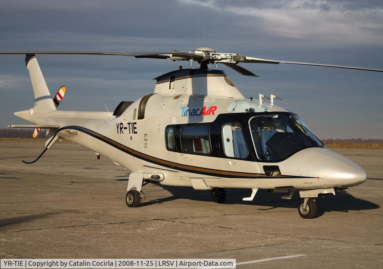 YR-TIE, Agusta A-109E Power C/N 11668, Parked on the apron in front of the terminal