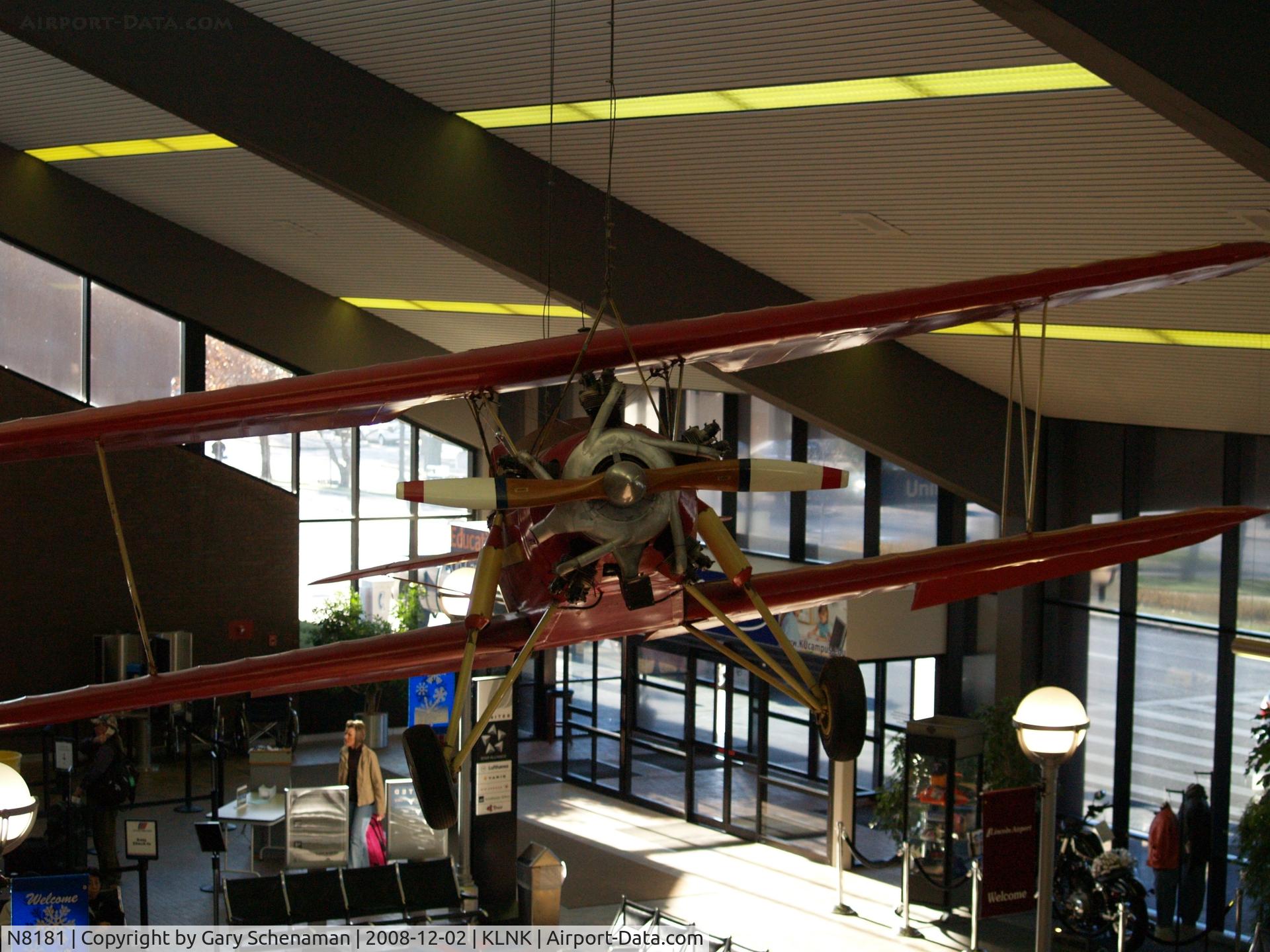 N8181, 1929 Arrow Sport C/N 432, The Arrow Sport Airplane. Built in Lincoln, Nebraska and is now in the Lincoln Airport