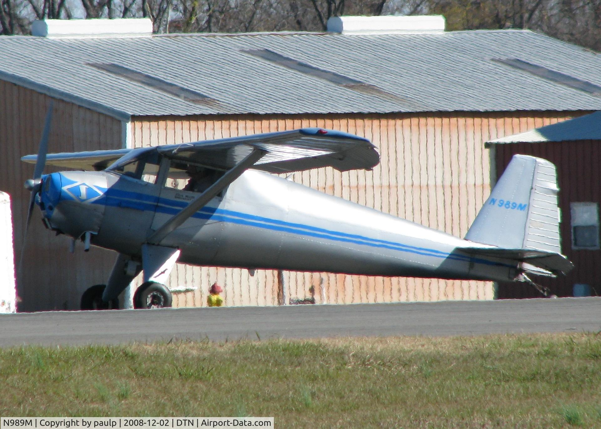 N989M, 1948 Luscombe 8A C/N 6530, Taxiing at Downtown Shreveport.