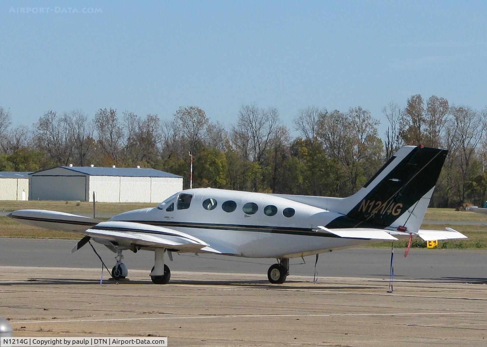 N1214G, 1975 Cessna 414 Chancellor Chancellor C/N 414-0652, Parked at Downtown Shreveport.
