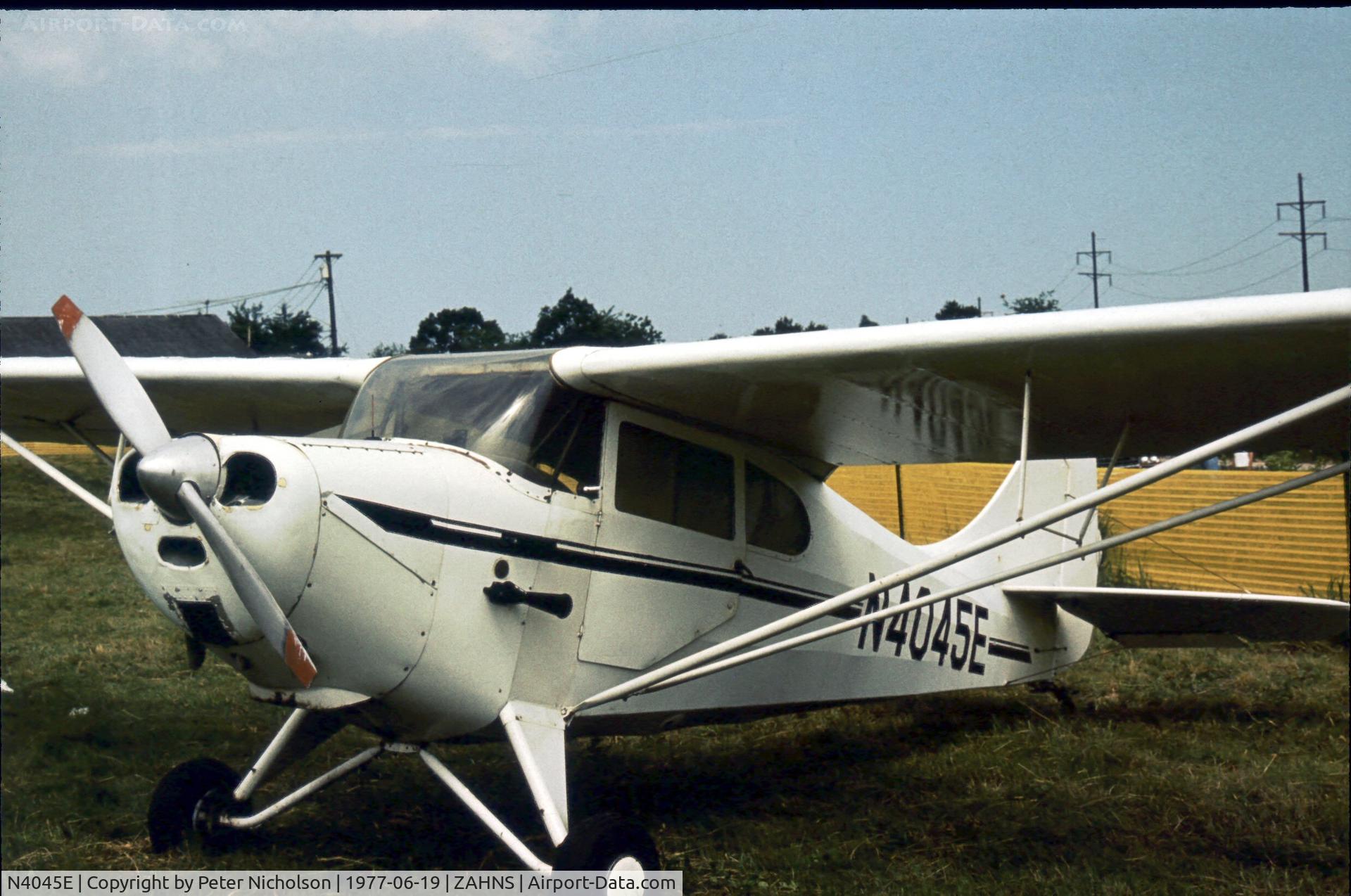 N4045E, 1947 Aeronca 11BC Chief C/N 11BC-133, Seen at Zahns Airport, Amityville, Long Island NY in 1977 - airport later closed in 1980