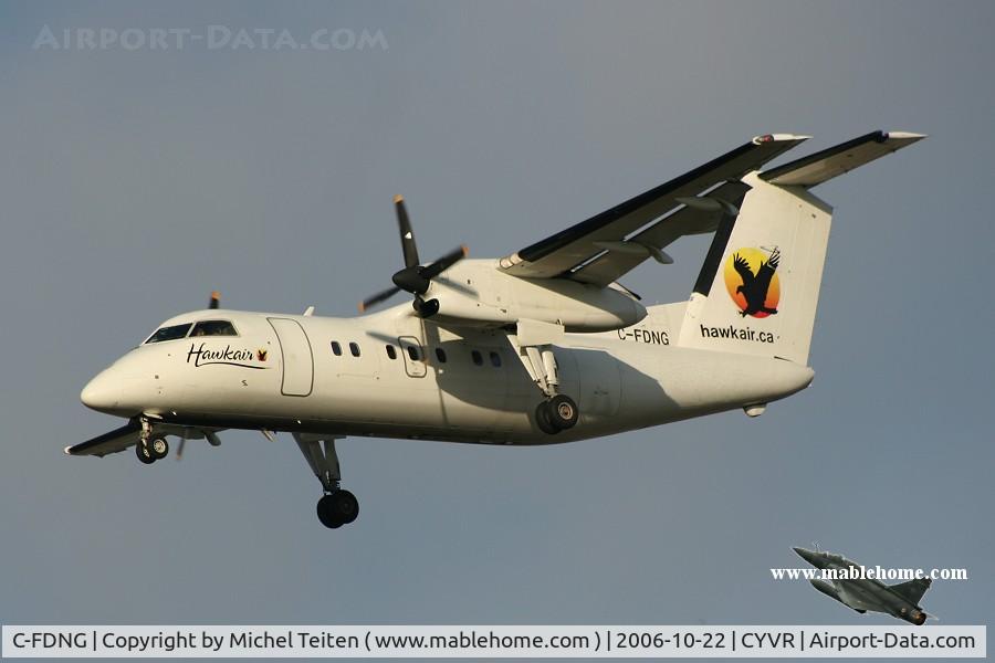 C-FDNG, 1989 De Havilland Canada DHC-8-102 Dash 8 C/N 166, Hawkair