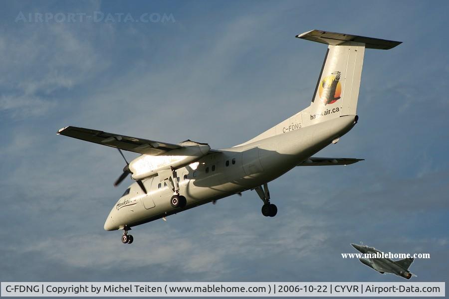 C-FDNG, 1989 De Havilland Canada DHC-8-102 Dash 8 C/N 166, Hawkair