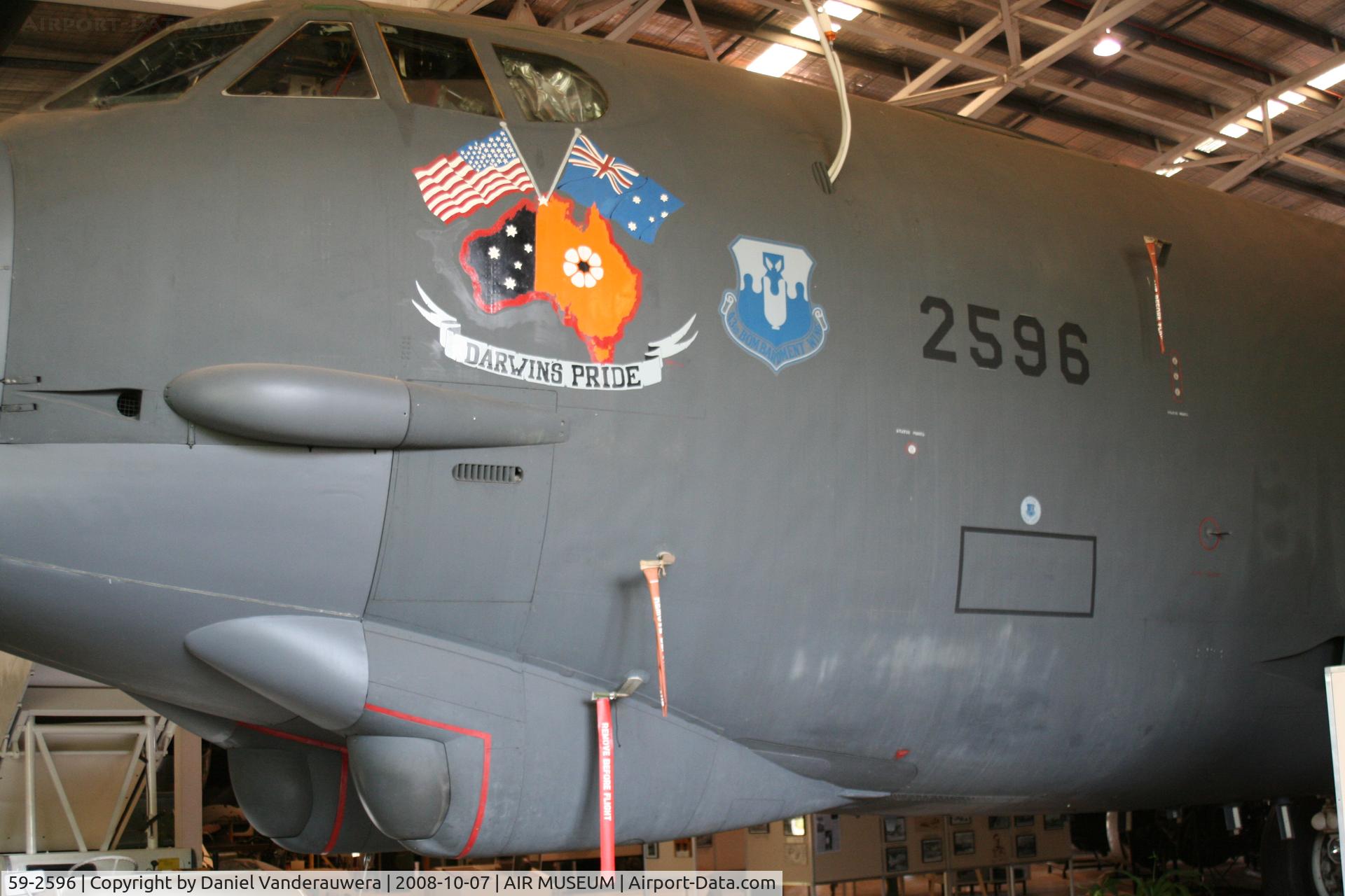 59-2596, 1959 Boeing B-52G Stratofortress C/N 464359, Displayed in Austalian Aviation Heritage Centre - Winnellie NT