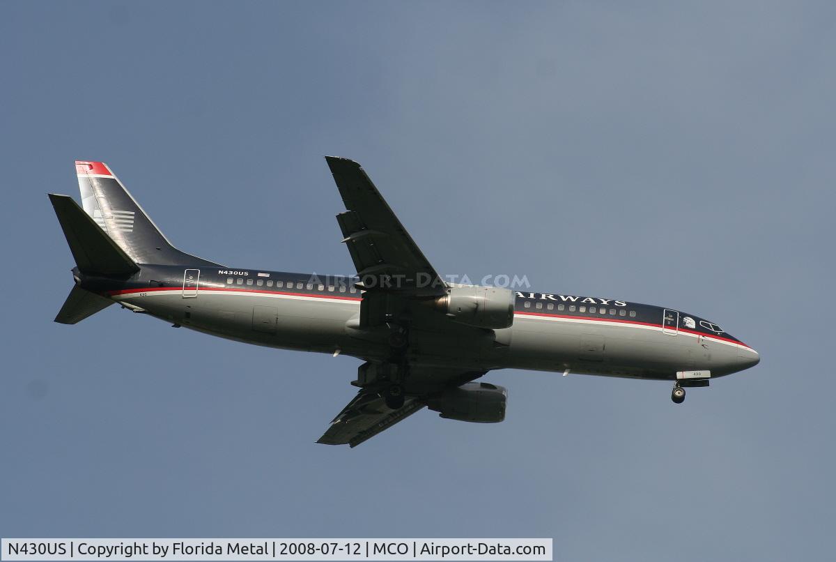 N430US, 1989 Boeing 737-4B7 C/N 24552, US Airways 737-400