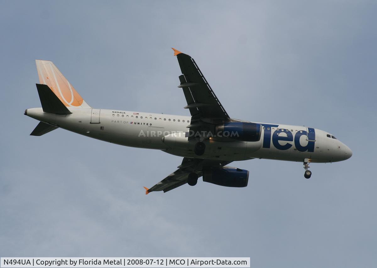 N494UA, 2002 Airbus A320-232 C/N 1840, Ted A320