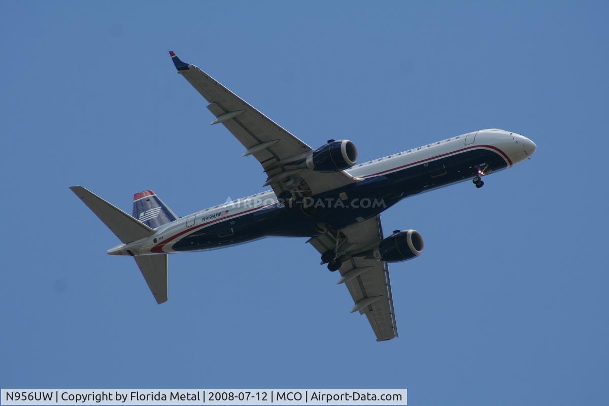 N956UW, 2008 Embraer ERJ-190-100 IGW 190AR C/N 19000156, US Airways E190