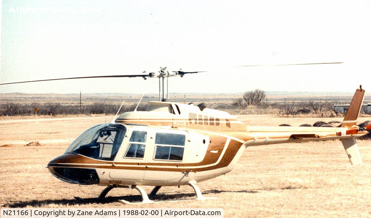 N21166, 1981 Bell 206B JetRanger III C/N 3447, Bell 206B at Gail, TX ( Texas Department of Public Safety? )