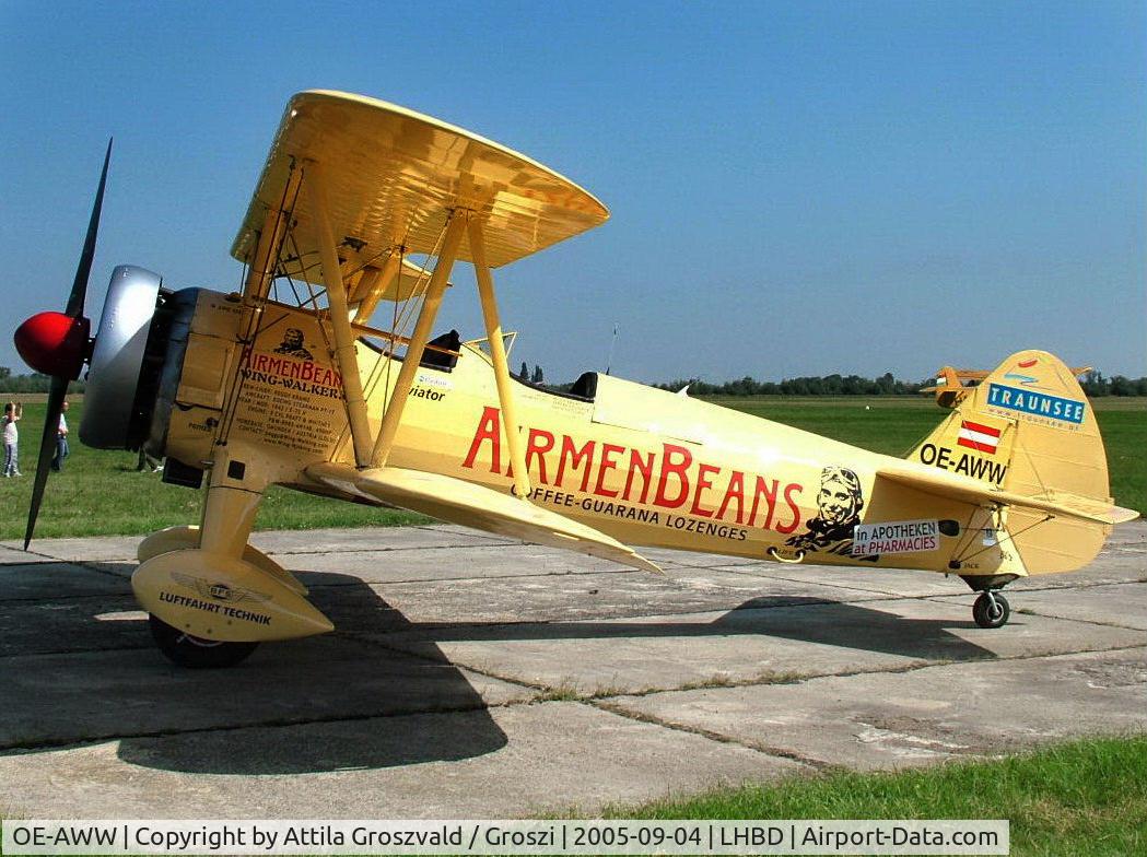 OE-AWW, 1943 Boeing N2S-5 Kaydet (E75) C/N 75-5386, Börgönd Airport / LHBD-Hungary, Airshow '2005