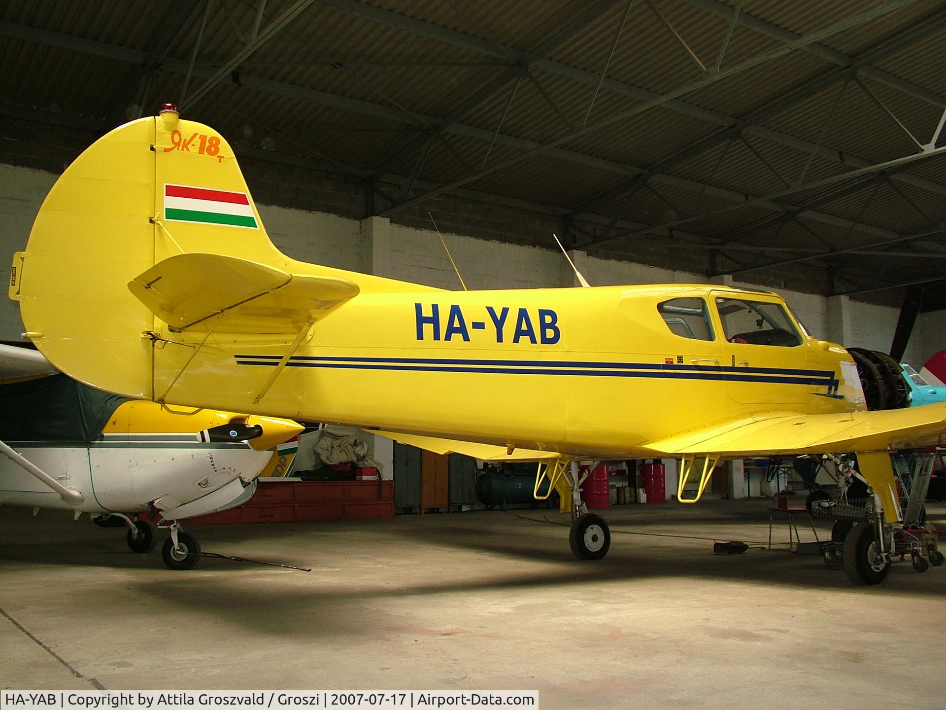 HA-YAB, 1999 Yakovlev Yak-18T C/N 12-35, Gyorszentiván-Böny Airport, Hungary