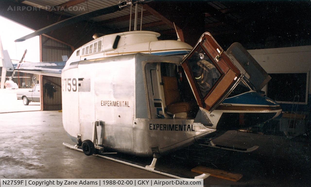 N2759F, 1965 Cessna 182J Skylane C/N 18256859, Bell 206 experimental air ambulance - Registered as N2759F