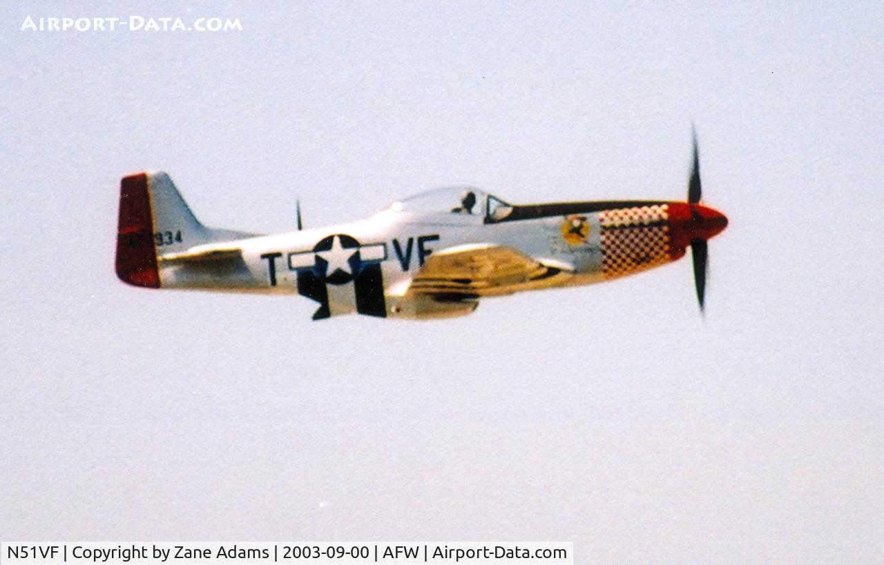 N51VF, 1945 North American F-51D Mustang C/N 45-11553, P-51D at the 2003 Alliance Airshow