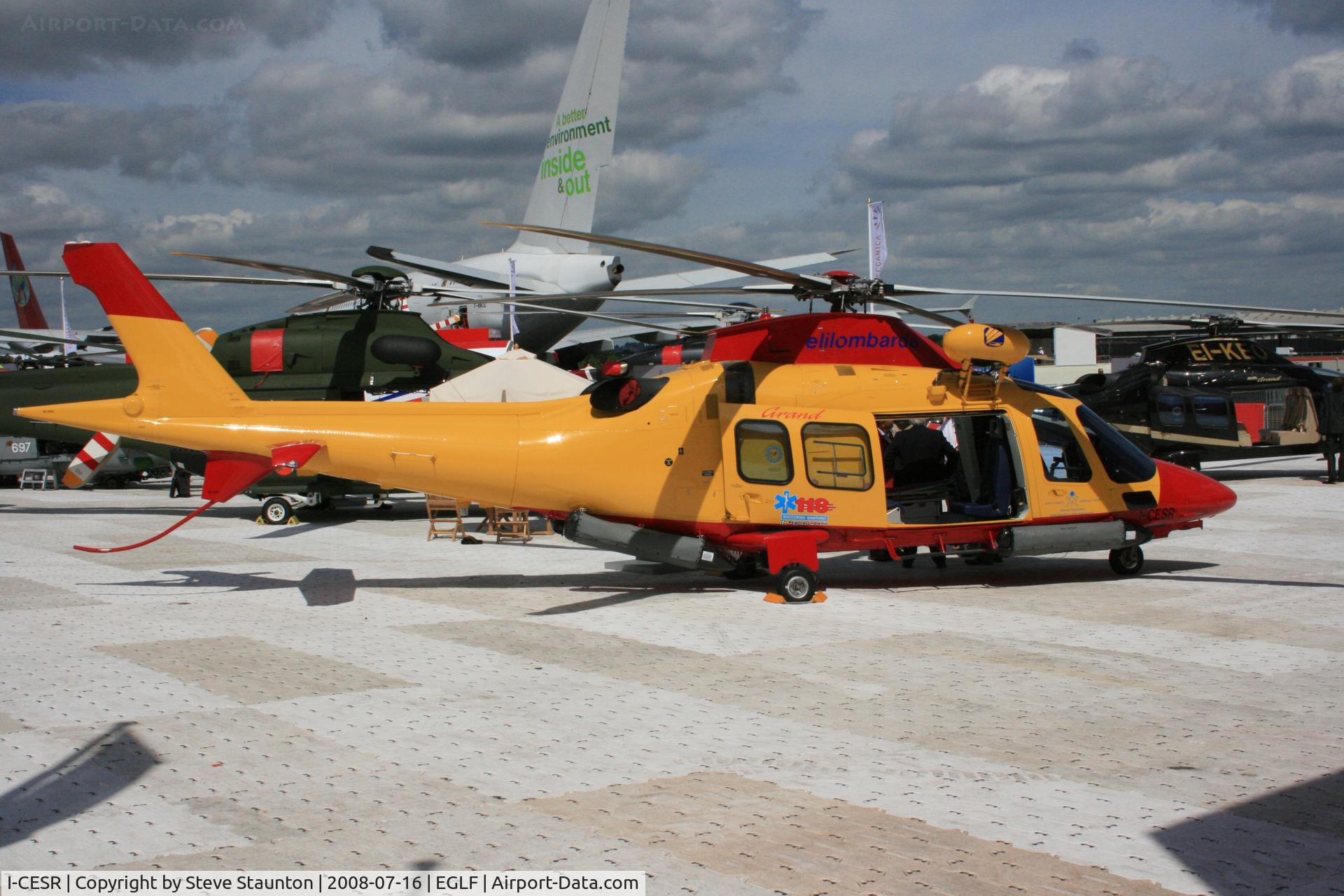 I-CESR, Agusta AW-109S Grand C/N 22033, Taken at Farnborough Airshow on the Wednesday trade day, 16th July 2009.