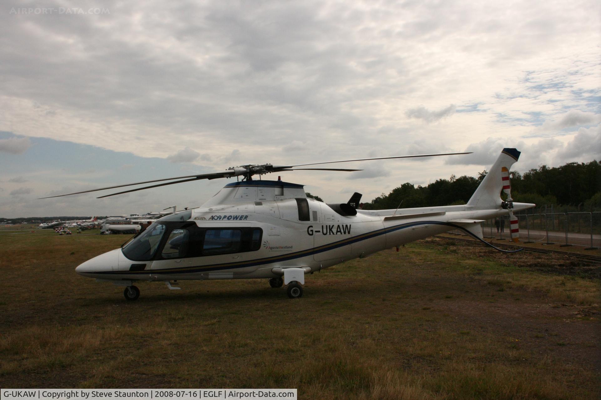 G-UKAW, 1996 Agusta A-109E Power C/N 11003, Taken at Farnborough Airshow on the Wednesday trade day, 16th July 2009.