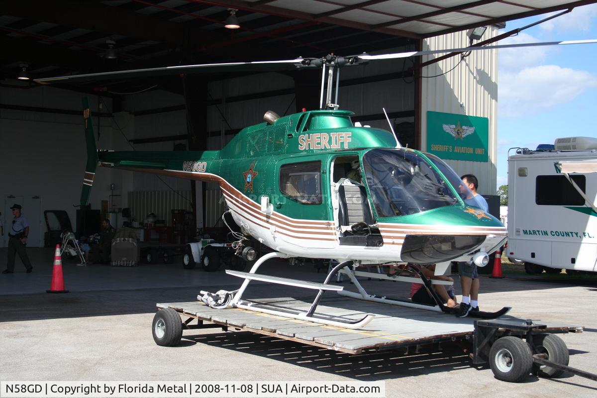 N58GD, 1970 Bell OH-58A Kiowa C/N 70-15458, Martin County Sherriff Bell OH-58A (Bell 206)