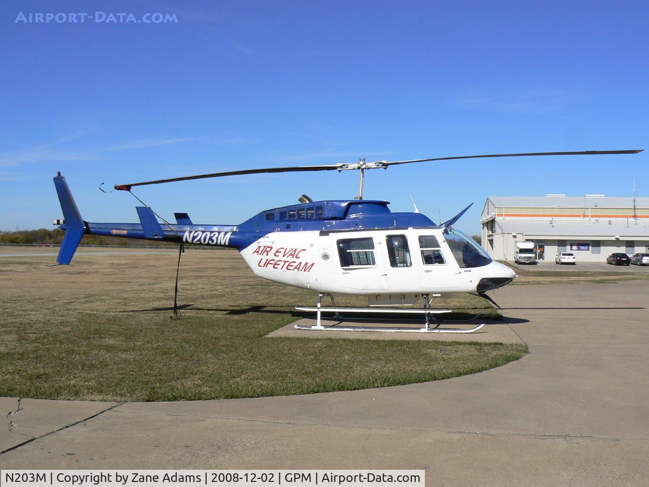 N203M, 1990 Bell 206L-3 LongRanger III C/N 51365, At Grand Prairie Municipal