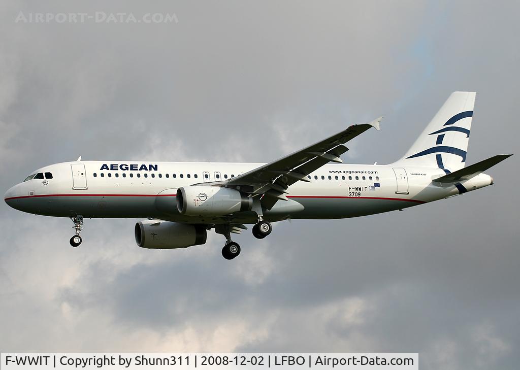 F-WWIT, 2008 Airbus A320-232 C/N 3709, C/n 3709 - To be SX-DVR