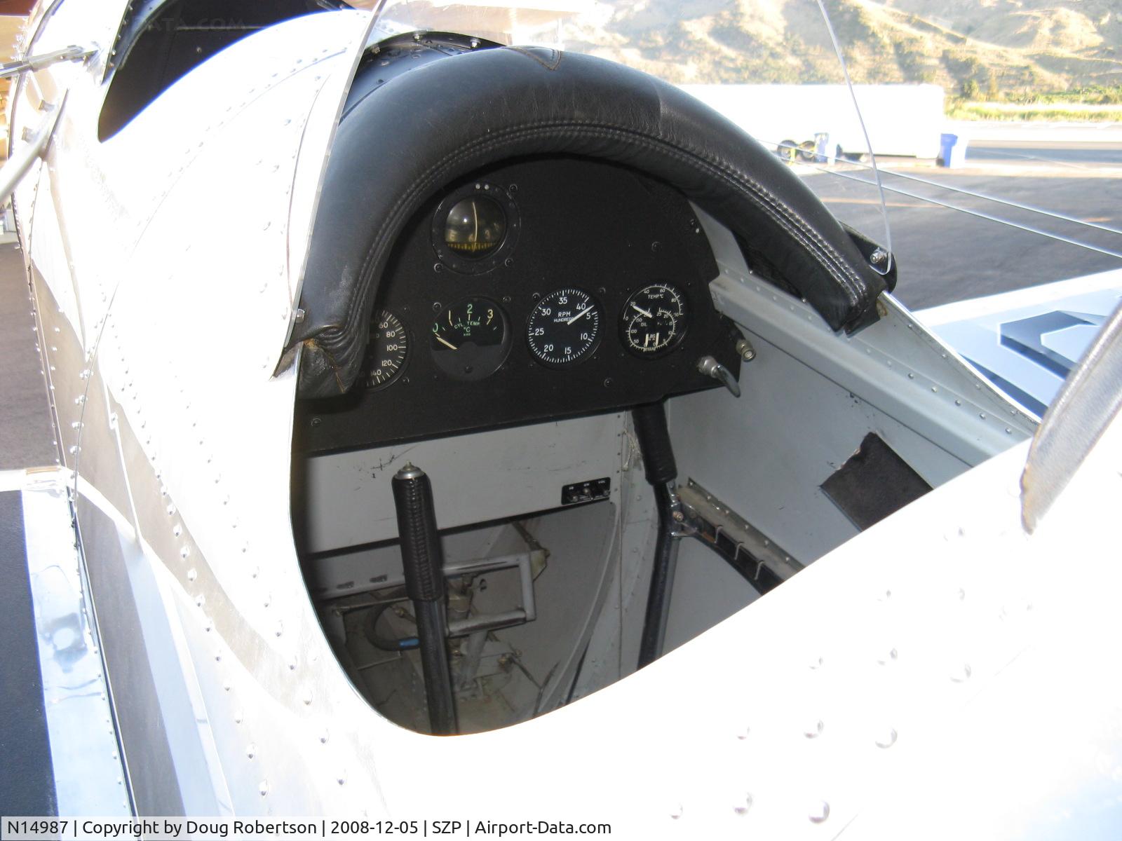 N14987, Ryan Aeronautical ST-A C/N 124, Ryan Aeronautical ST-A, Menasco Super Pirate D4B 125 Hp, rear cockpit panel