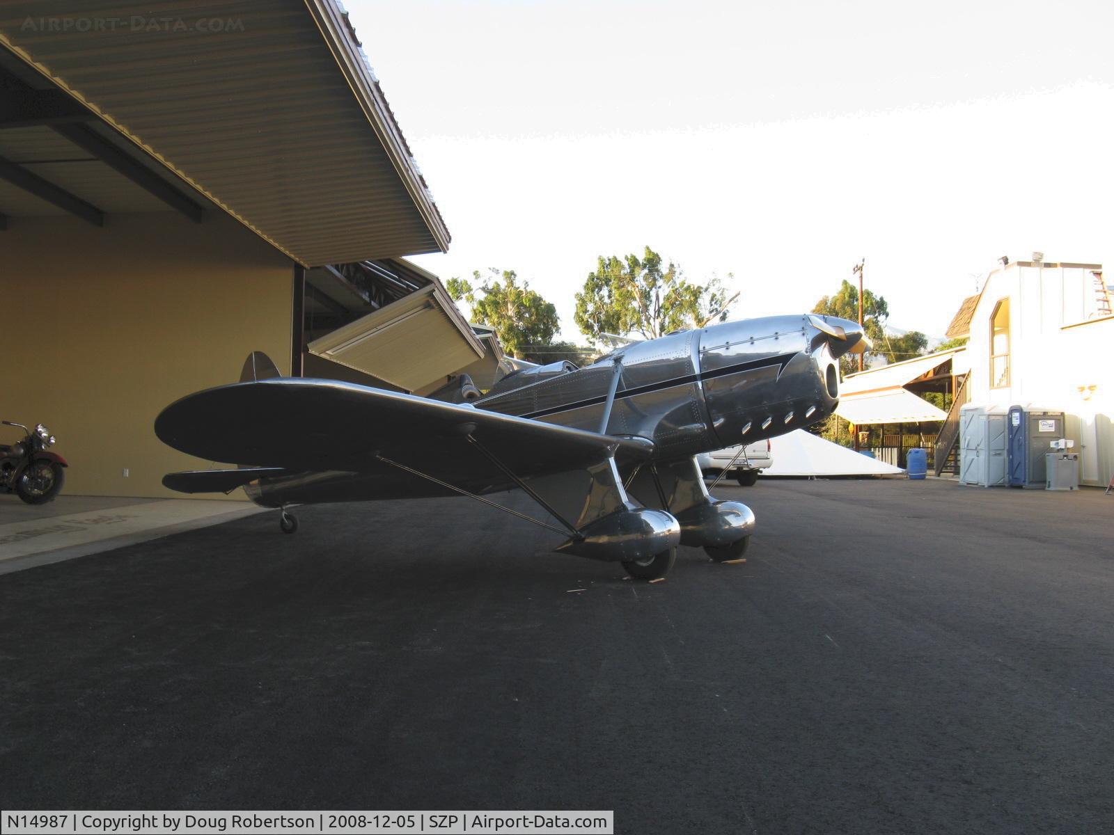 N14987, Ryan Aeronautical ST-A C/N 124, Ryan Aeronautical ST-A, Menasco Super Pirate D4B 125 Hp
