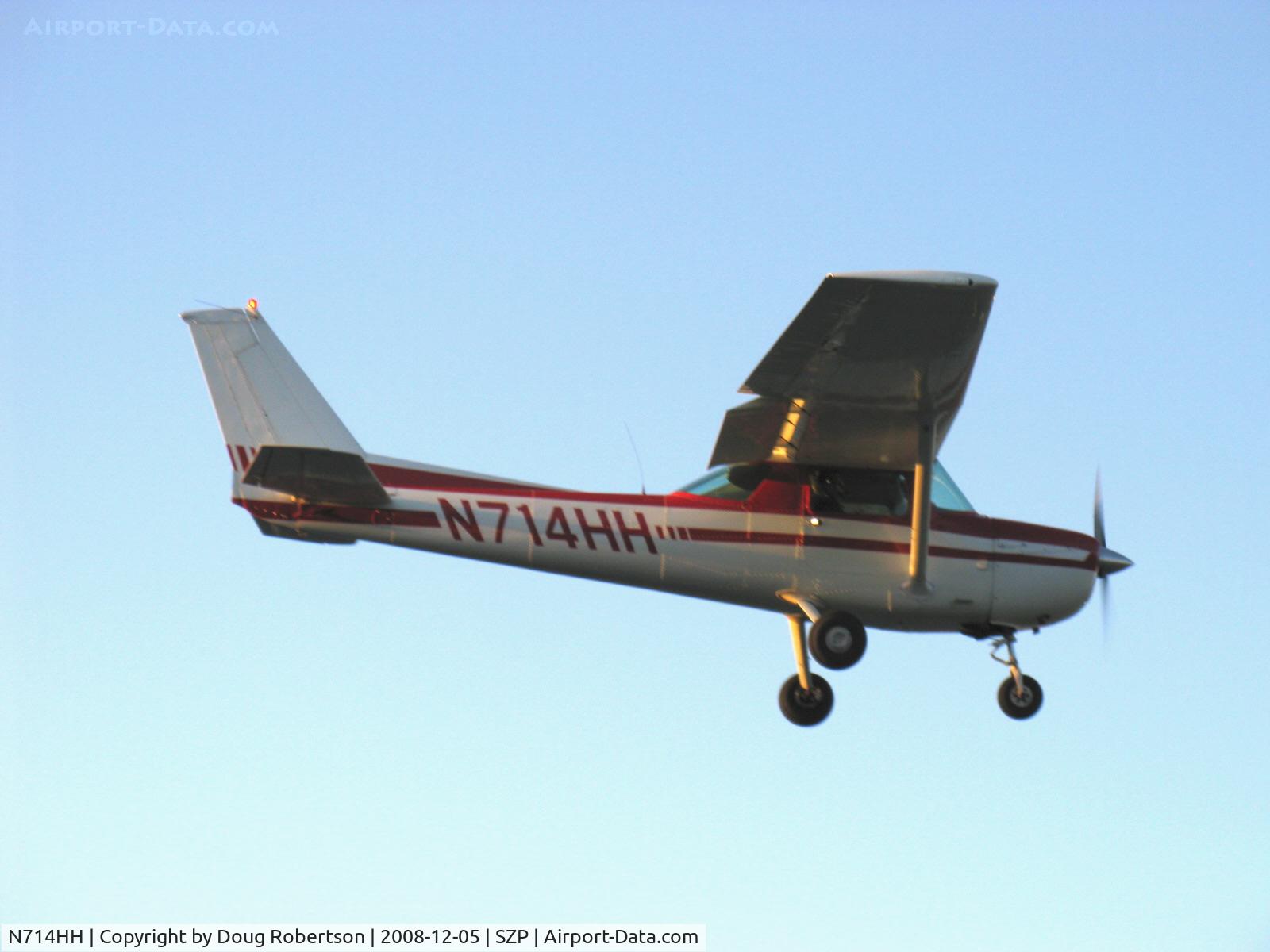 N714HH, 1977 Cessna 150M C/N 15079185, 1977 Cessna 150M, Continental O-200 100 Hp, on final Rwy 04