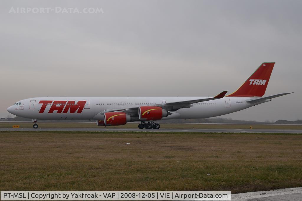 PT-MSL, 2003 Airbus A340-541 C/N 464, TAM Airbus 340-500