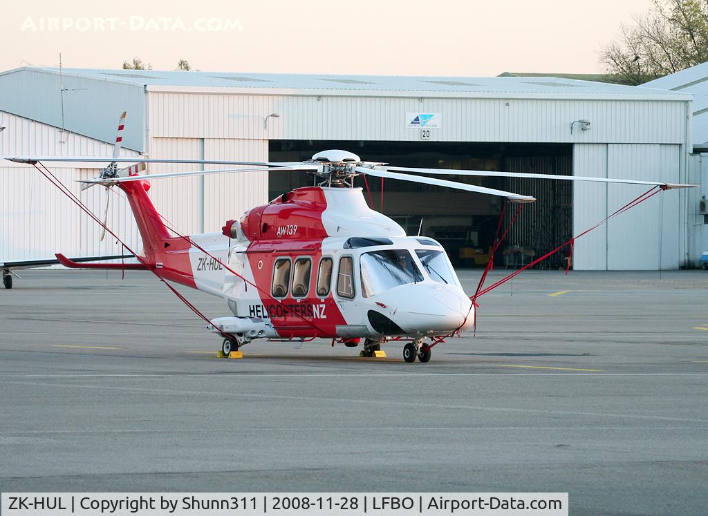 ZK-HUL, 2008 AgustaWestland AW-139 C/N 31146, Parked at the General Aviation area for a night stop...