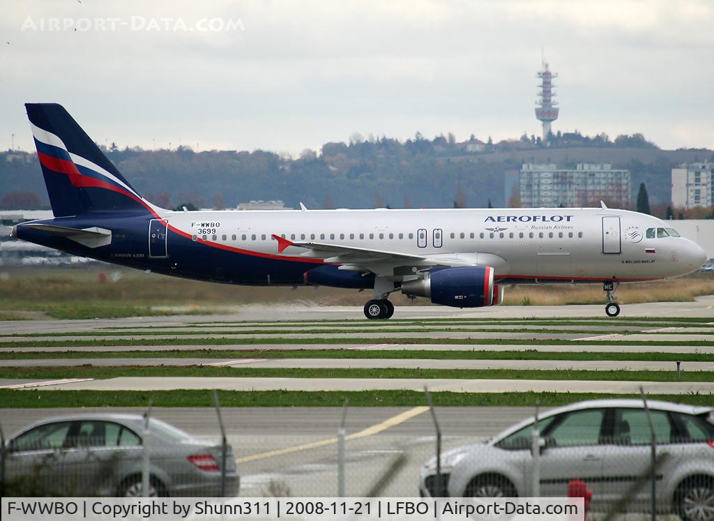 F-WWBO, 2008 Airbus A320-214 C/N 3699, C/n 3699 - To be VP-BME