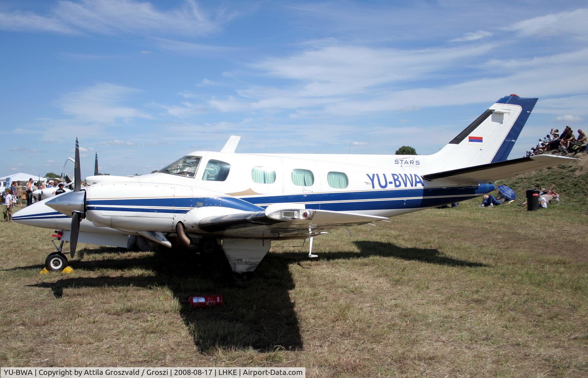 YU-BWA, Beech A60 Duke C/N P-233, Kecskemét, Hungarian Air-Forces Base / LHKE / Hungary - Airshow '2008
