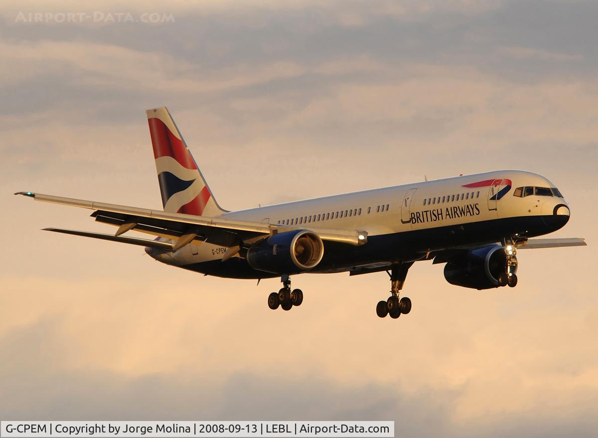 G-CPEM, 1997 Boeing 757-236 C/N 28665, On final to RWY 25R.
