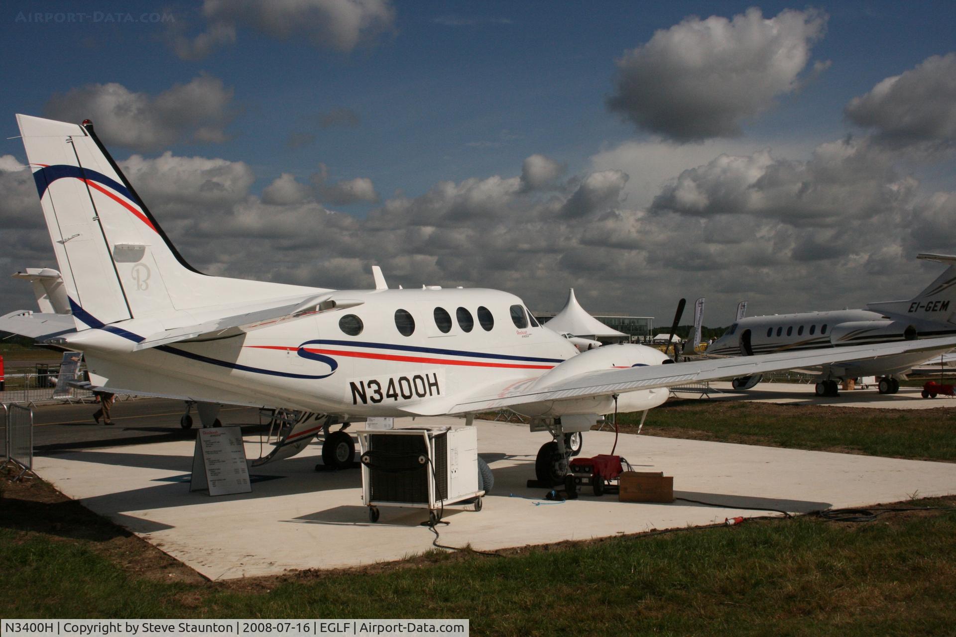 N3400H, 2008 Hawker Beechcraft C90GTI King Air King Air C/N LJ-1890, Taken at Farnborough Airshow on the Wednesday trade day, 16th July 2009