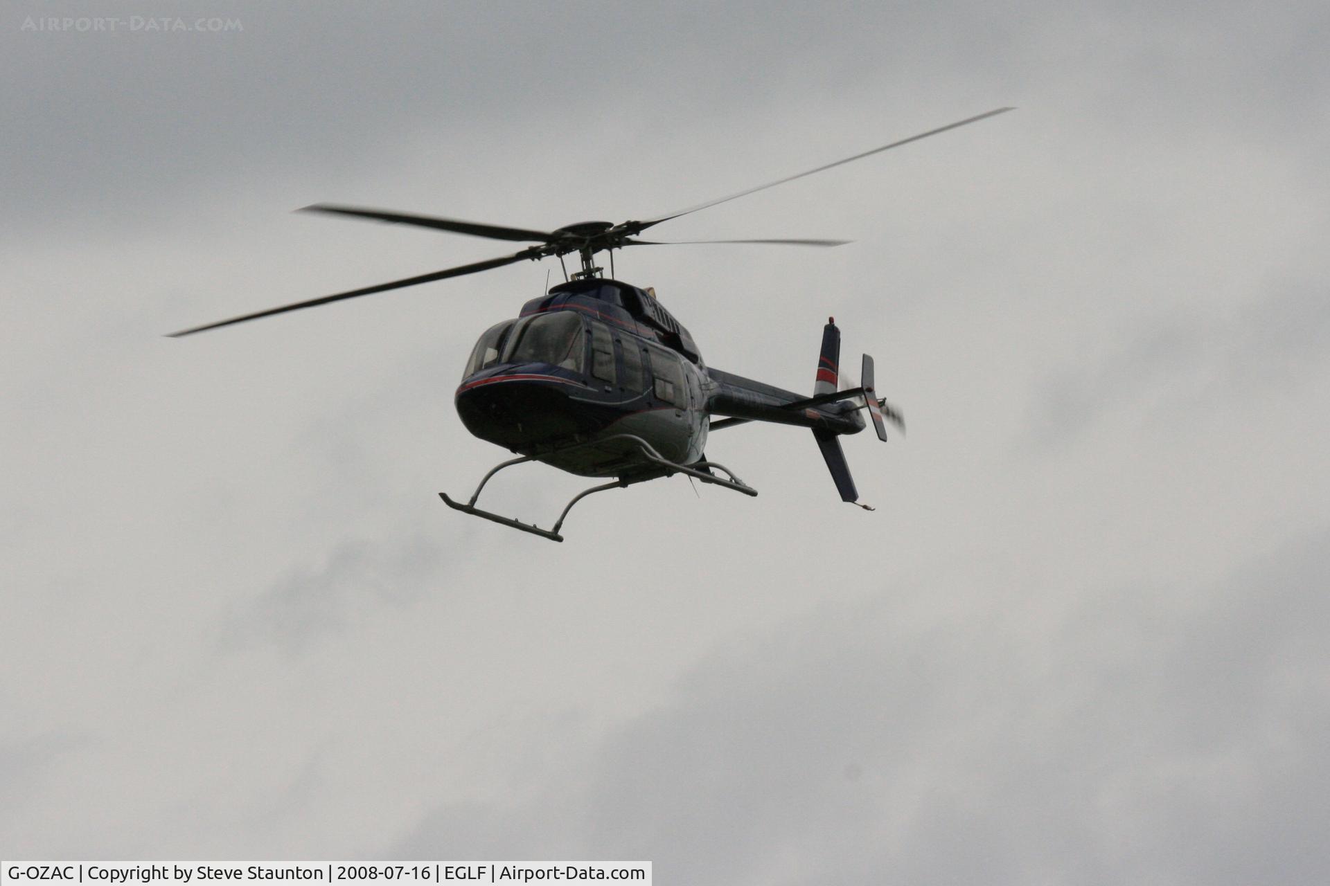 G-OZAC, 1996 Bell 407 C/N 53062, Taken at Farnborough Airshow on the Wednesday trade day, 16th July 2009