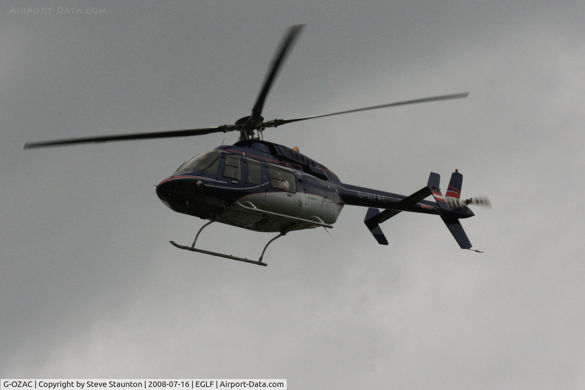 G-OZAC, 1996 Bell 407 C/N 53062, Taken at Farnborough Airshow on the Wednesday trade day, 16th July 2009
