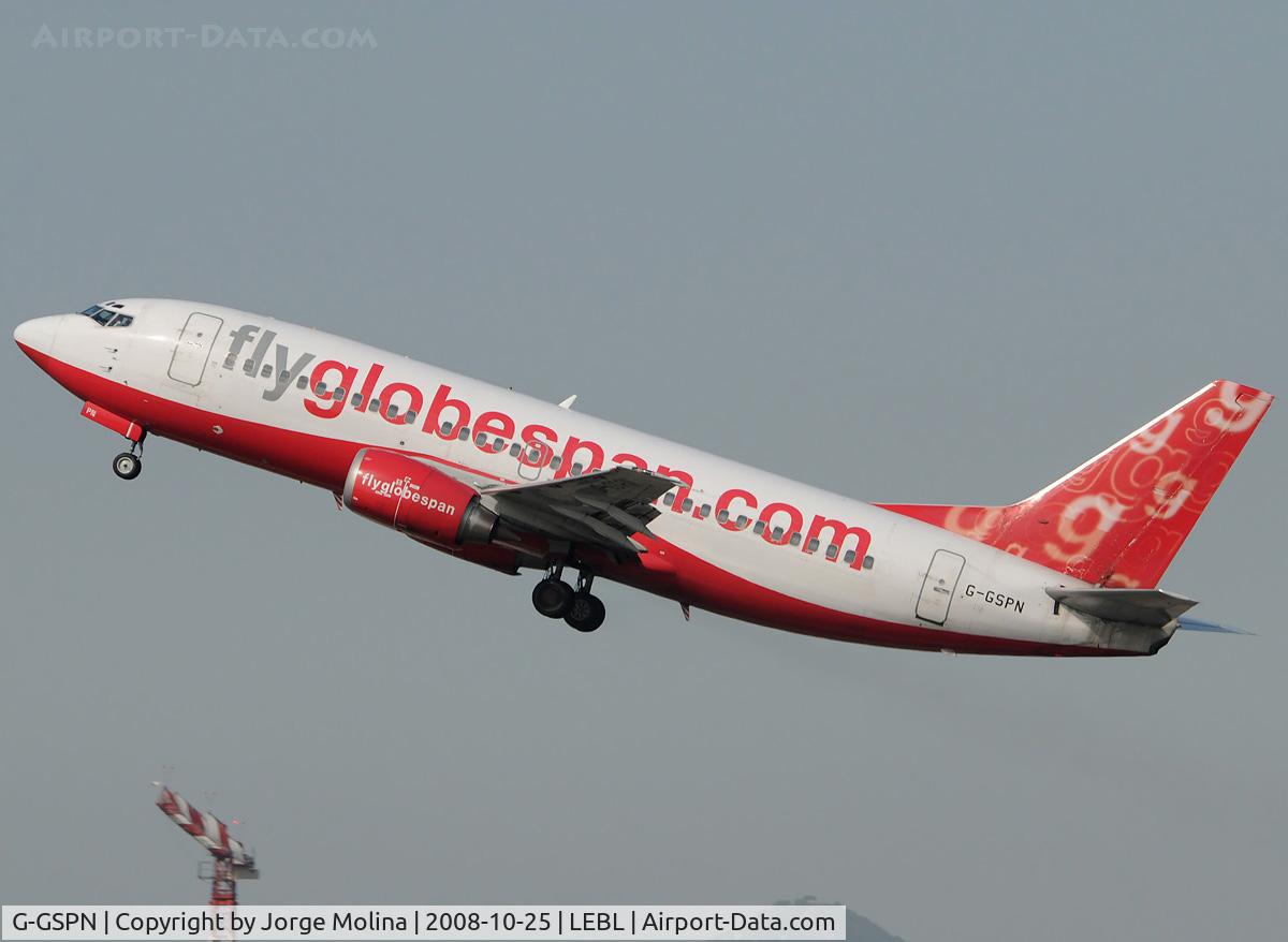 G-GSPN, 1999 Boeing 737-31S C/N 29267, Taking off RWY 25L.