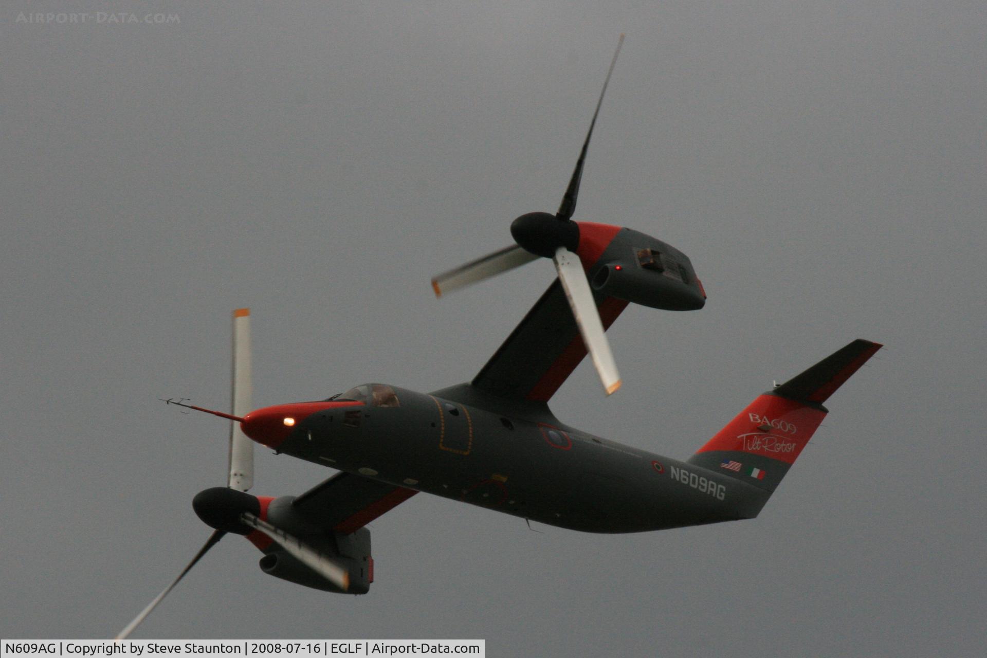 N609AG, 2003 Agusta-Bell AW609 C/N 60002, Taken at Farnborough Airshow on the Wednesday trade day, 16th July 2009
