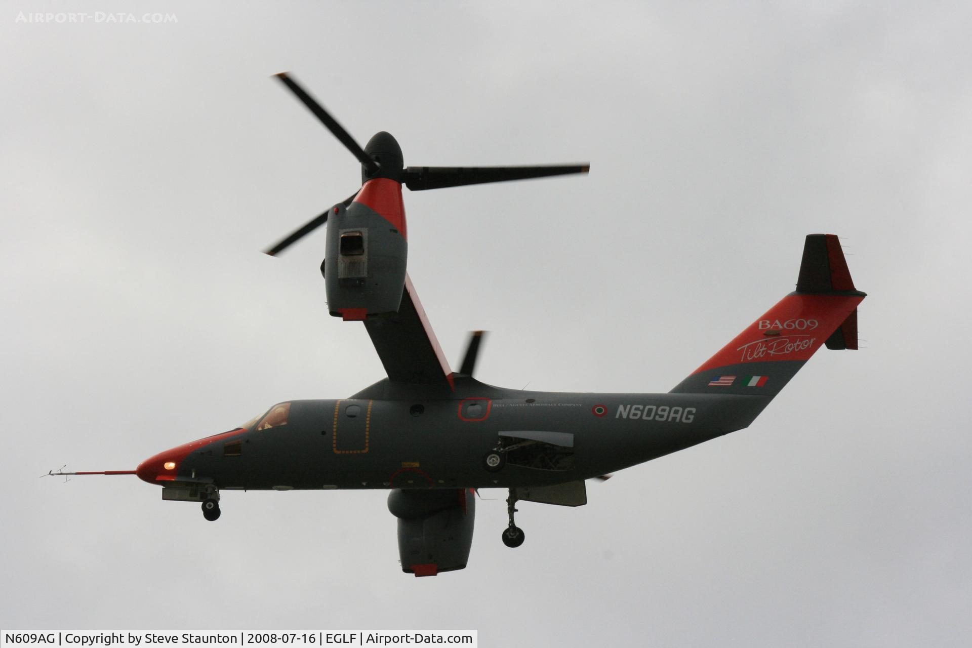 N609AG, 2003 Agusta-Bell AW609 C/N 60002, Taken at Farnborough Airshow on the Wednesday trade day, 16th July 2009