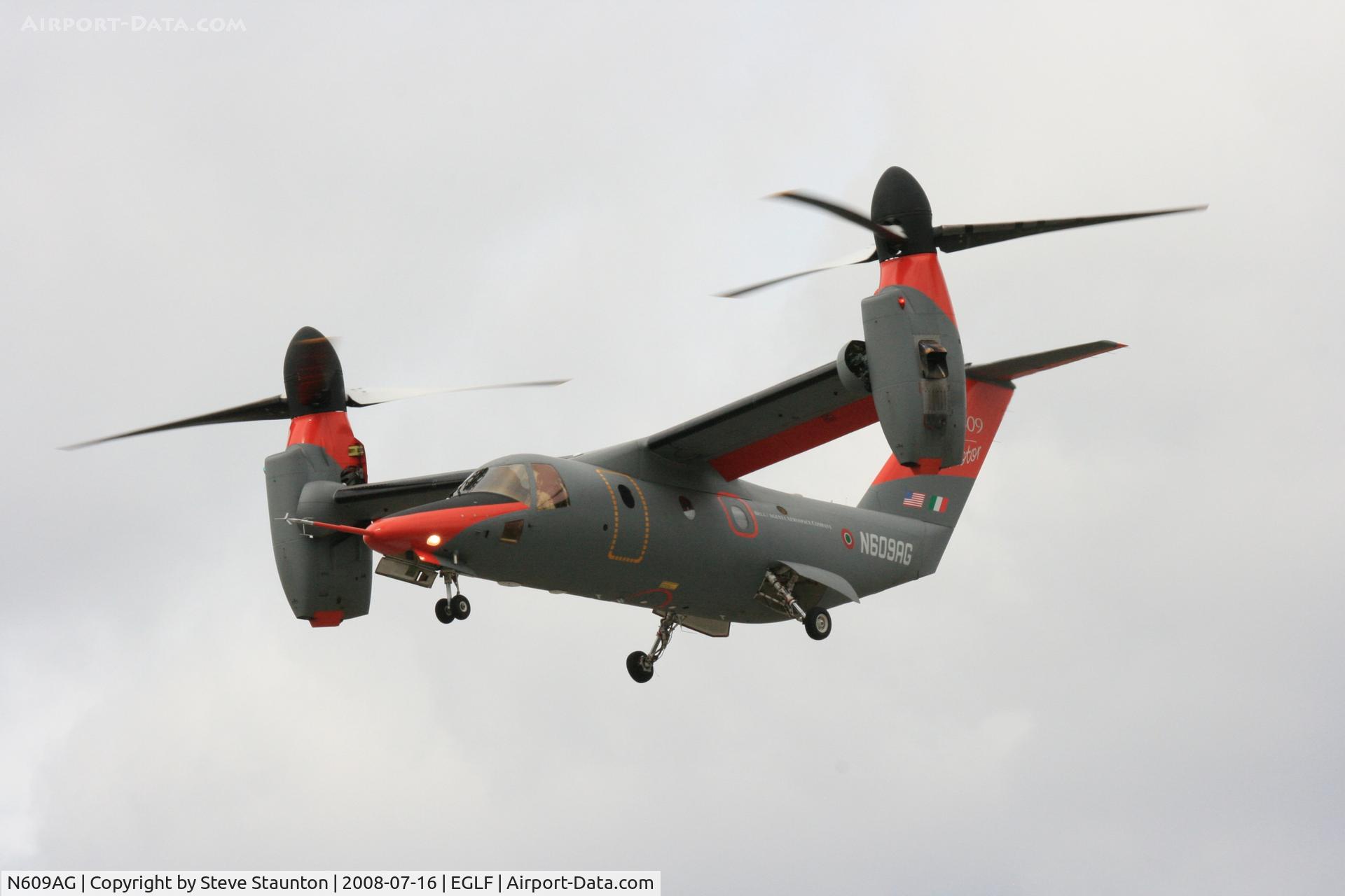 N609AG, 2003 Agusta-Bell AW609 C/N 60002, Taken at Farnborough Airshow on the Wednesday trade day, 16th July 2009