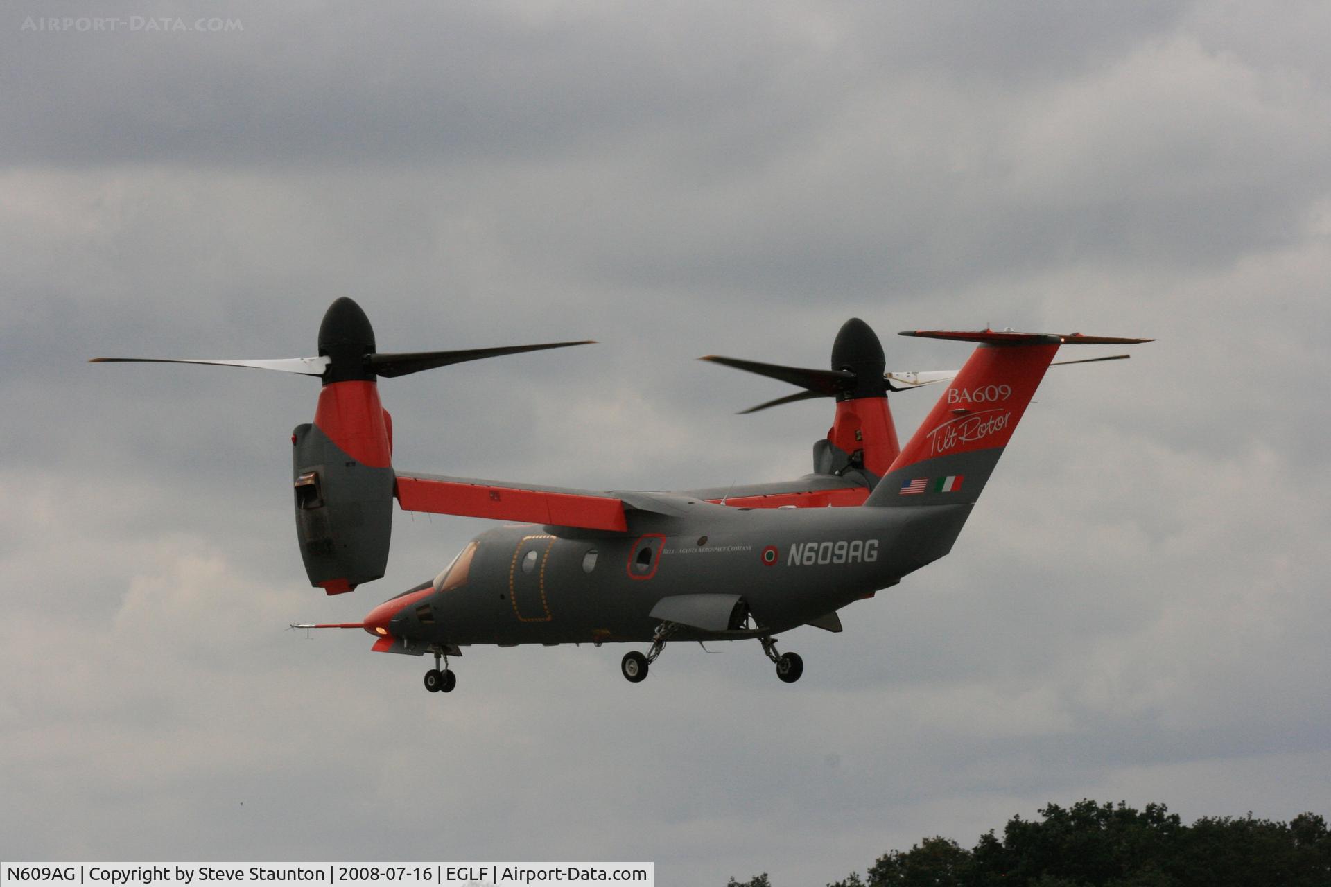 N609AG, 2003 Agusta-Bell AW609 C/N 60002, Taken at Farnborough Airshow on the Wednesday trade day, 16th July 2009