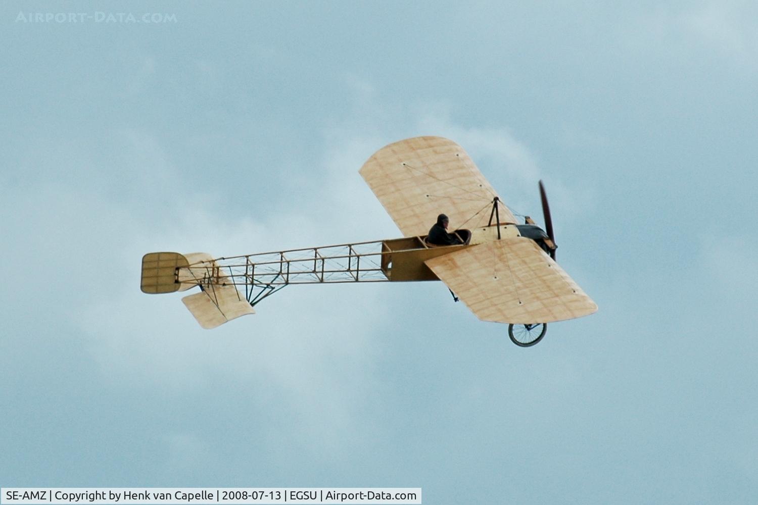 SE-AMZ, 1919 Bleriot XI C/N EAA-1184-SE, Original Bleriot flown at Duxford by Mikael Carlsson. It was license built in Sweden as a Thulin A.