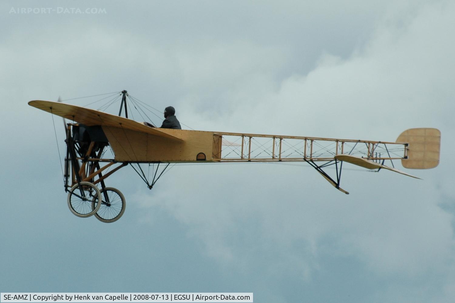 SE-AMZ, 1919 Bleriot XI C/N EAA-1184-SE, Original Bleriot flown at Duxford by Mikael Carlsson. It was license built in Sweden as a Thulin A.