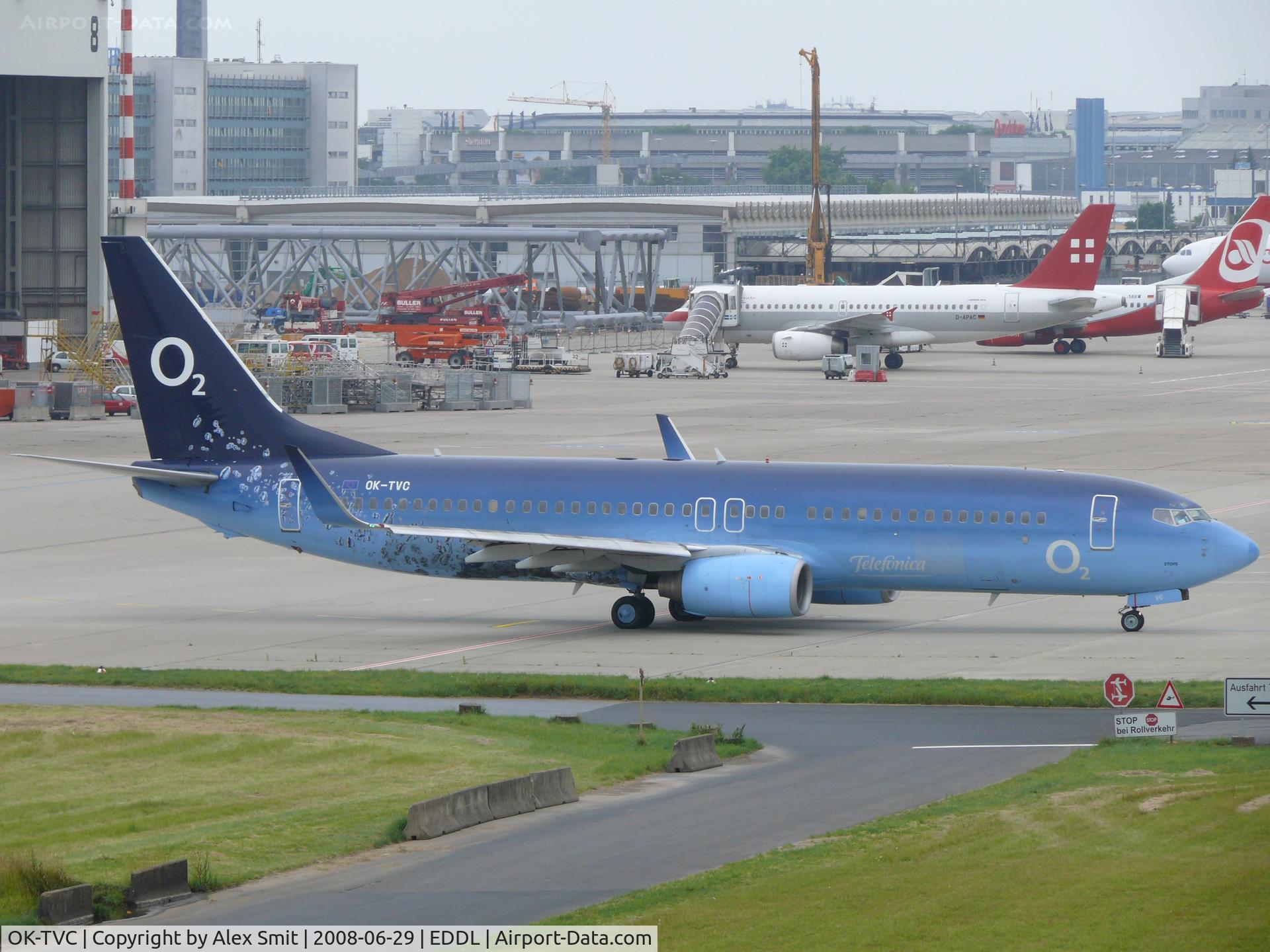 OK-TVC, 2001 Boeing 737-86Q C/N 30278, Boeing B737-86Q OK-TVC Travel Service in O2 Telefonica colors