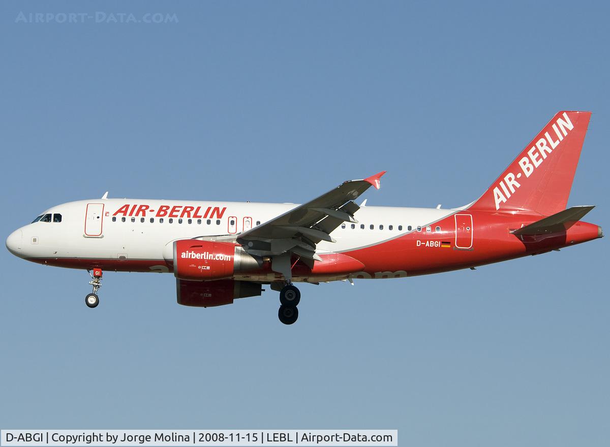 D-ABGI, 2007 Airbus A319-112 C/N 3346, On final to RWY 25R.