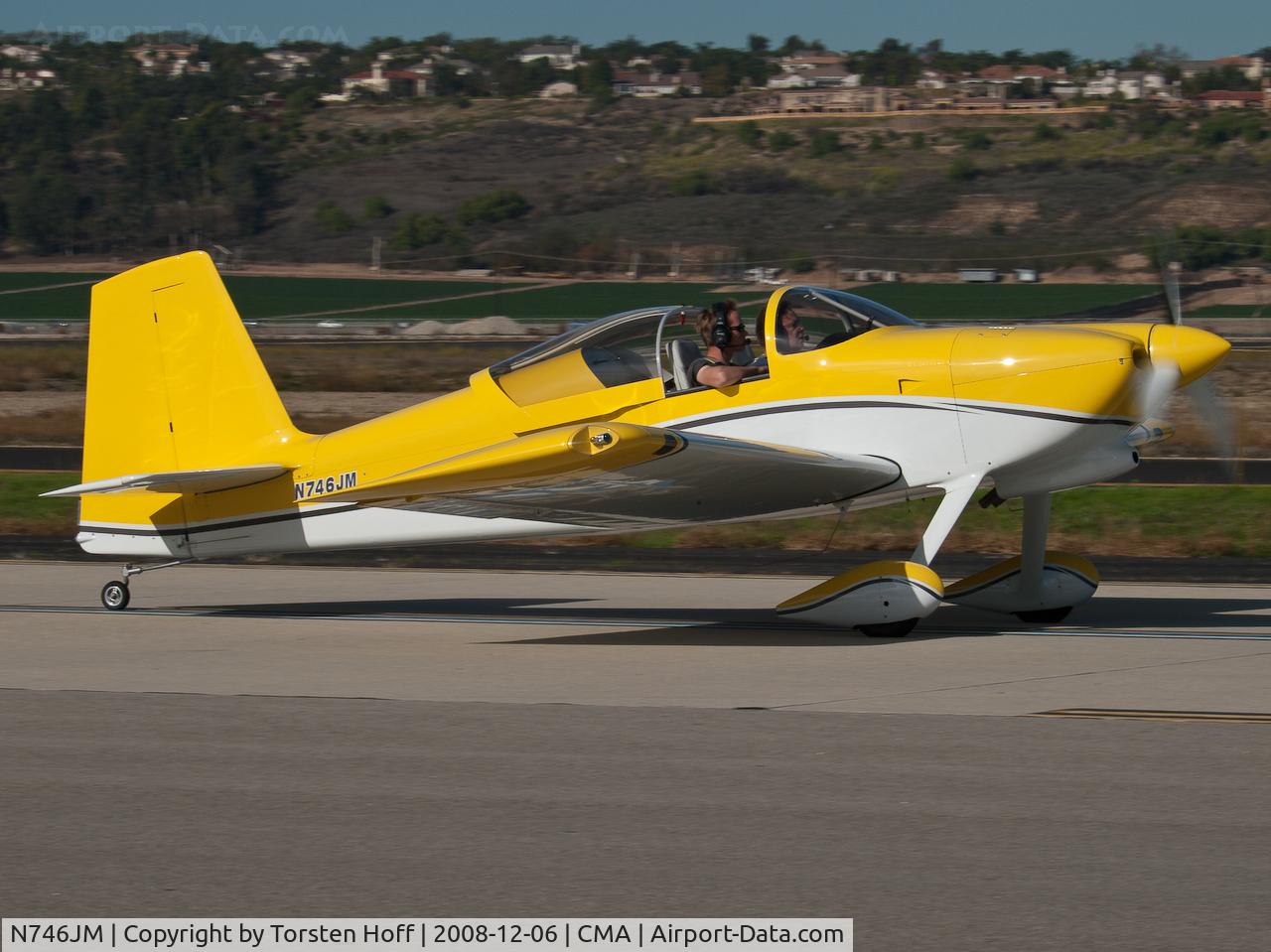 N746JM, 2007 Vans RV-7 C/N 71695, N746JM taxiing