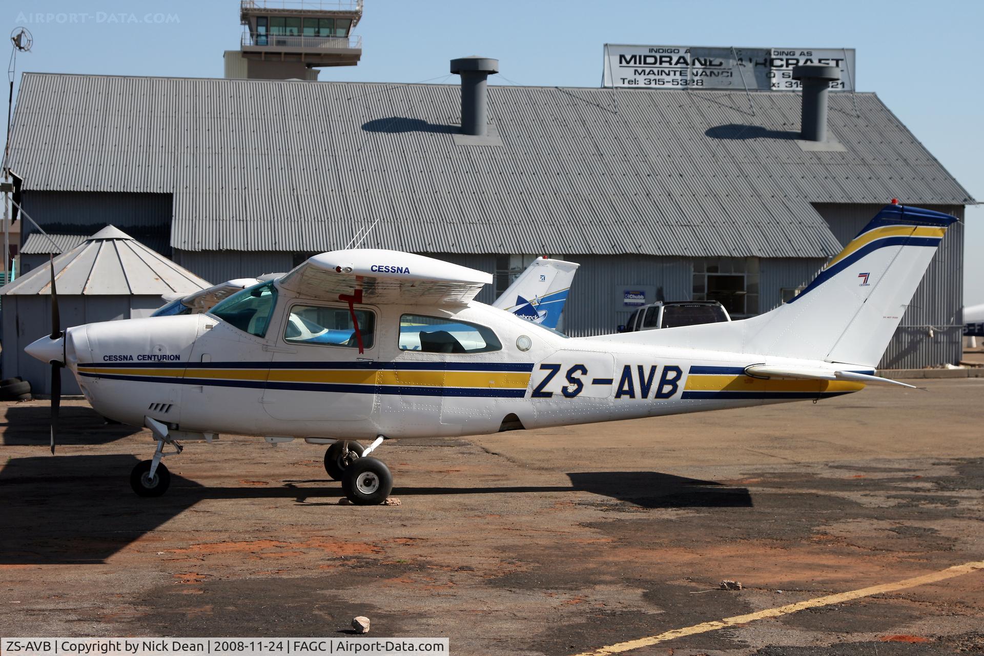 ZS-AVB, Cessna T210L Turbo Centurion C/N 21059976, FAGC