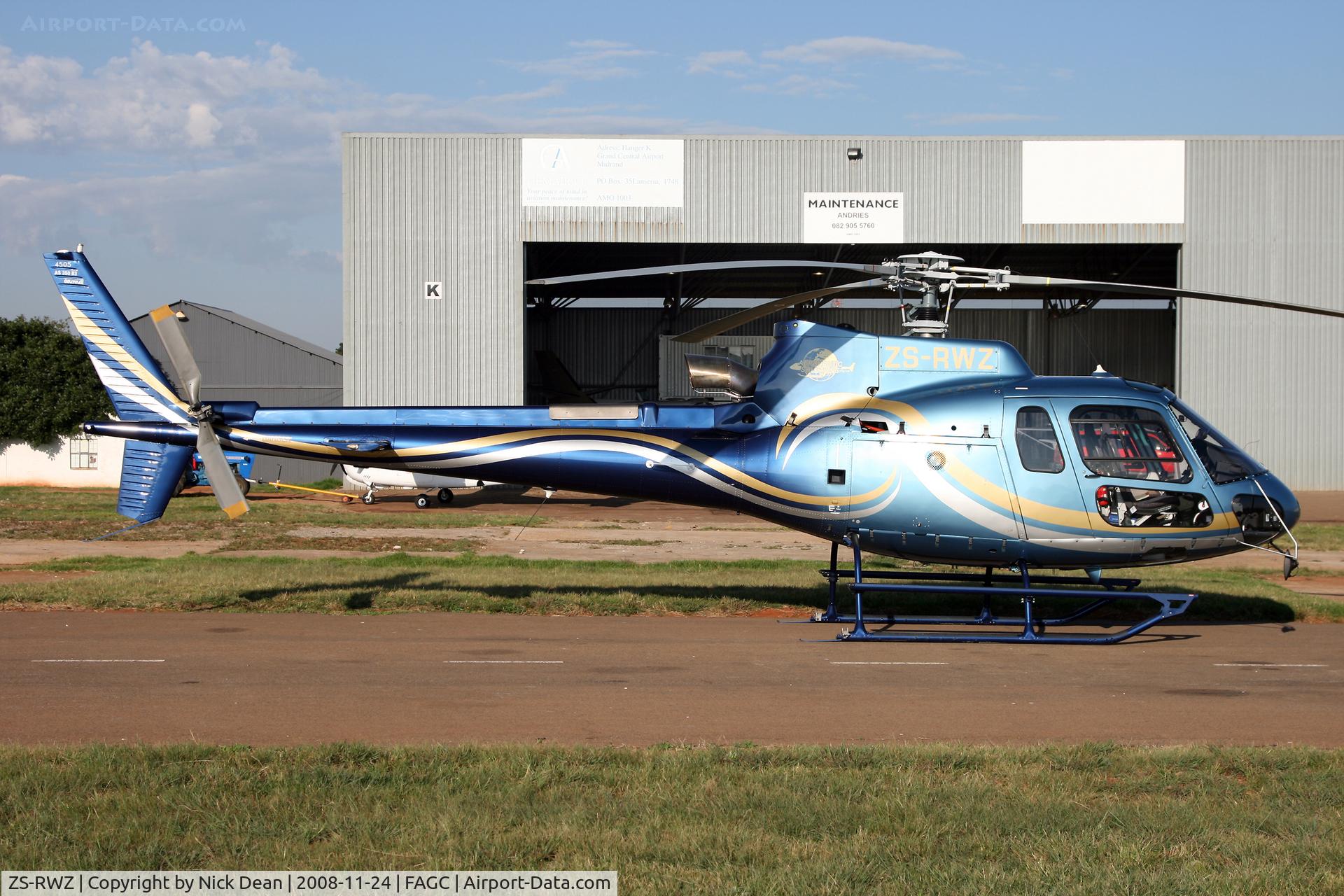 ZS-RWZ, Aerospatiale AS-350B-2 Ecureuil C/N 4505, FAGC