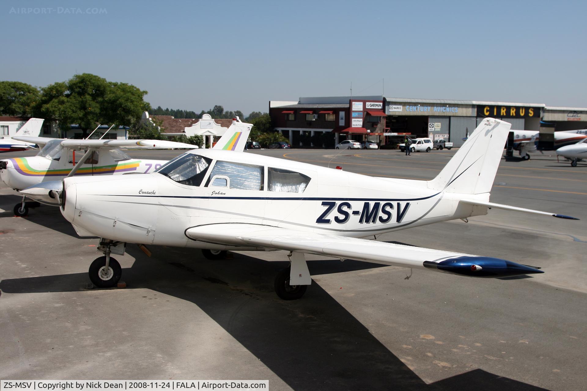 ZS-MSV, Piper PA-24-180 Comanche Comanche C/N 24-1086, FALA
