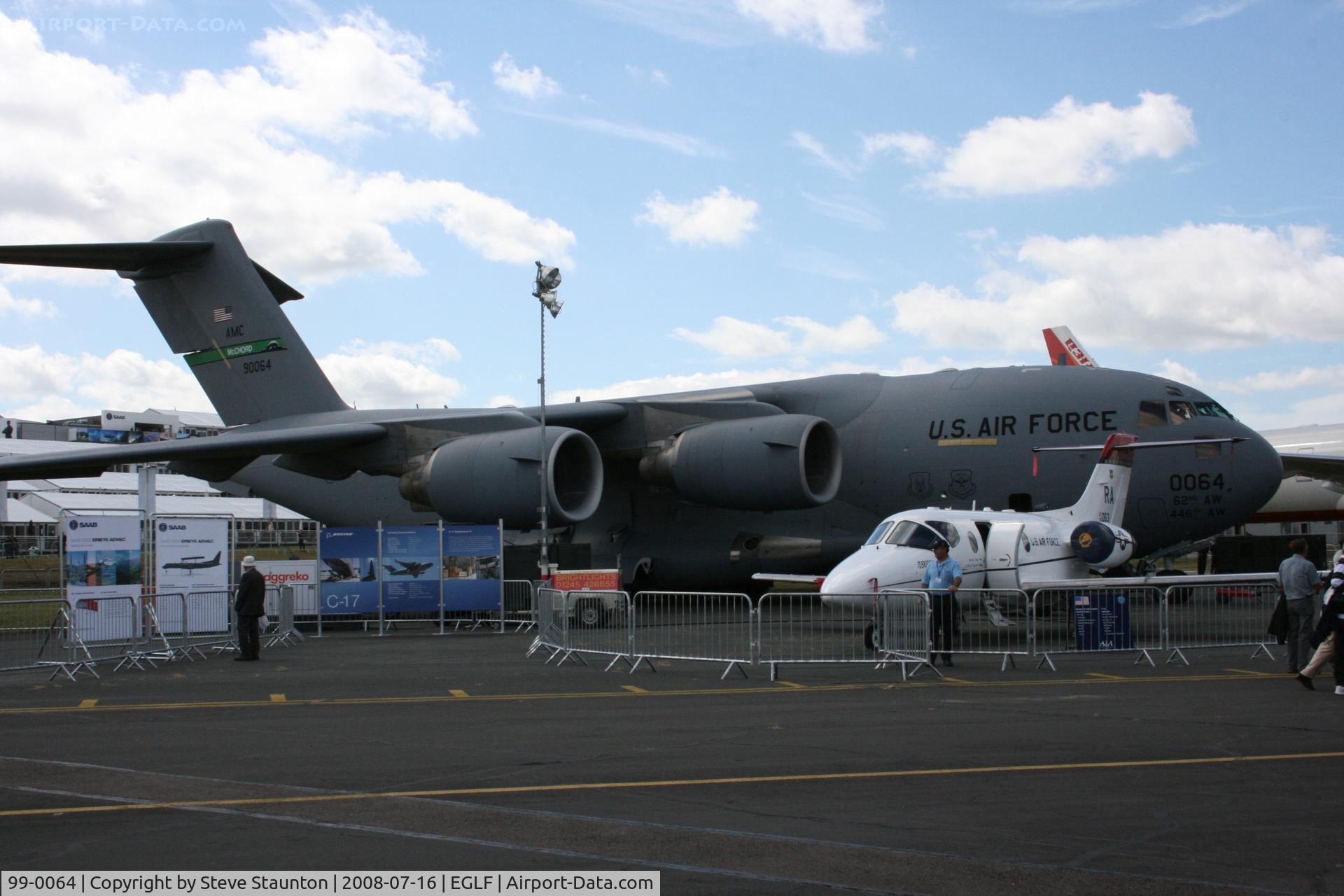 99-0064, 1999 Boeing C-17A Globemaster III C/N 50068/P-64, Taken at Farnborough Airshow on the Wednesday trade day, 16th July 2009