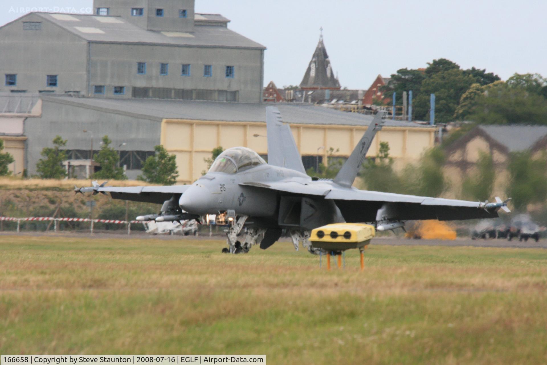 166658, Boeing F/A-18F Super Hornet C/N F136, Taken at Farnborough Airshow on the Wednesday trade day, 16th July 2009