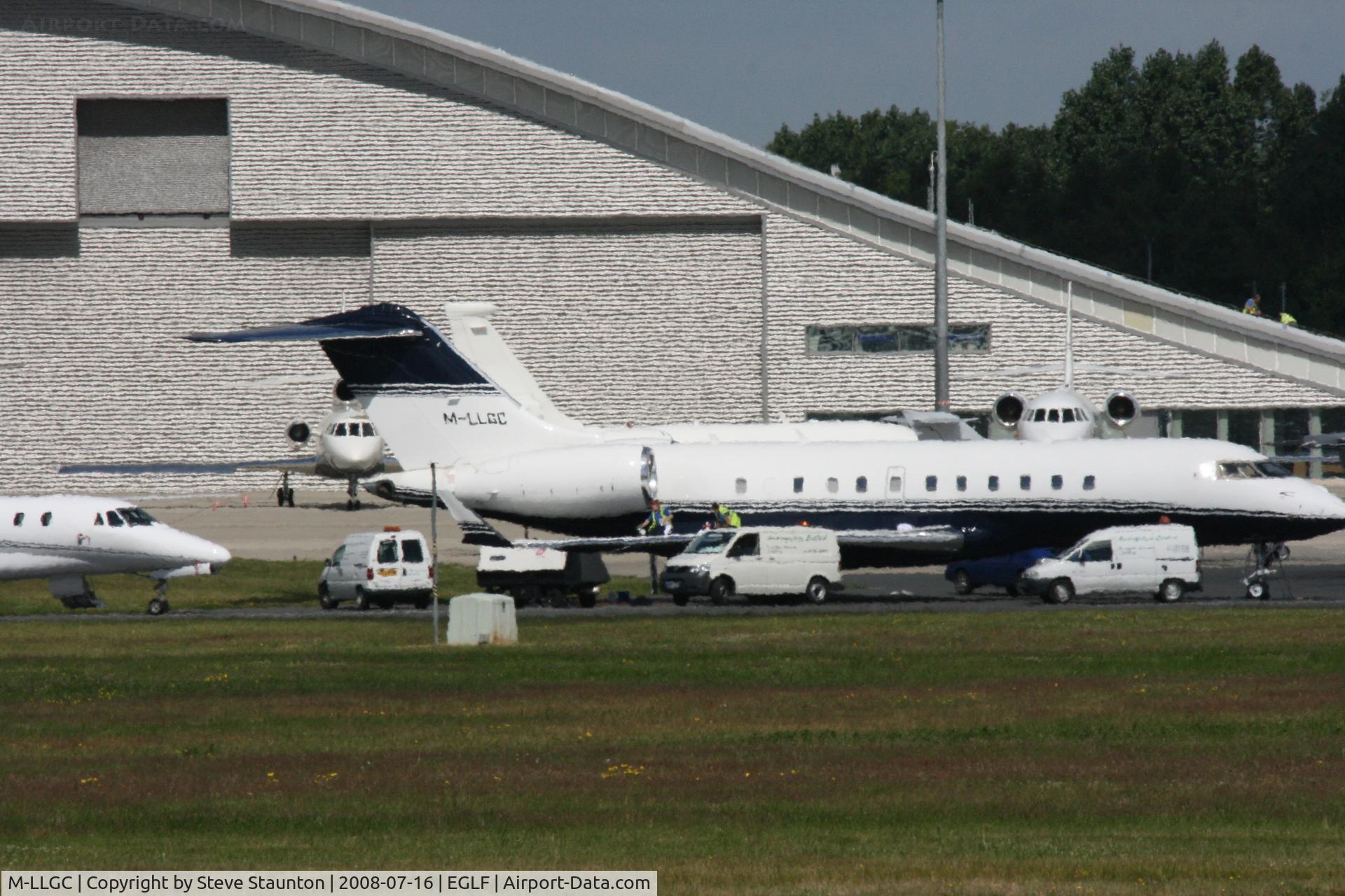 M-LLGC, 2005 Bombardier BD-700-1A11 Global 5000 C/N 9227, Taken at Farnborough Airshow on the Wednesday trade day, 16th July 2009